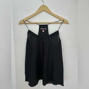 Johnny Was Silk Black Sleeveless Top